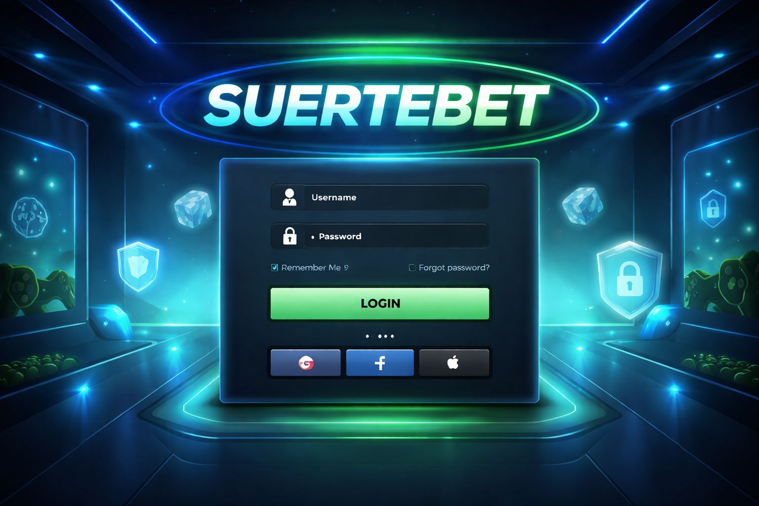 Pantalla de entrada segura a la cuenta SUERTEBET para jugadores en México