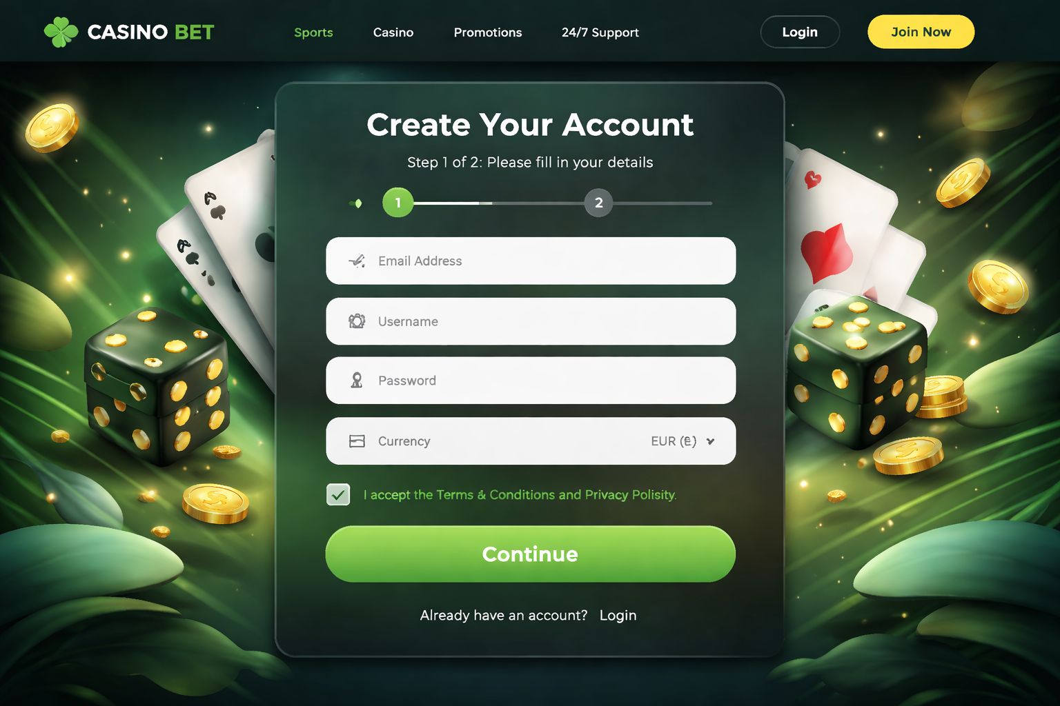 Registro de nuevo usuario y configuración de cuenta SUERTEBET